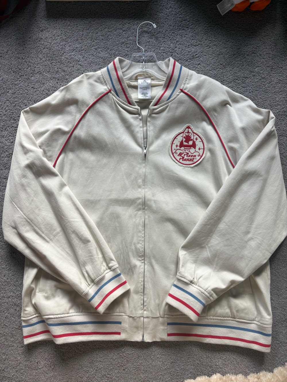 Adult Disney Pizza Planet Toy Story Cream Jacket